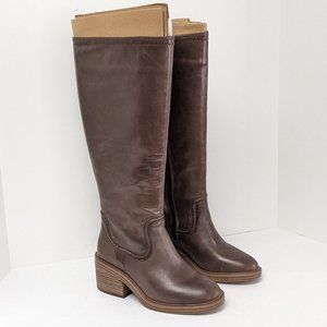 Vince Camuto Vuliann Knee High Boots, Smokey Nut, Women's 7 Wide (XW Calf)